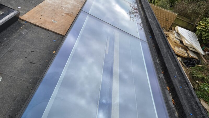 Flat roof skylight installation in Barnet